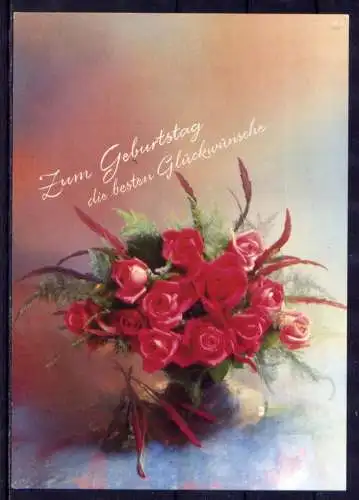 (5888) Geburtstag Blumenstrauß in Vase   unbeschrieben Deutschland