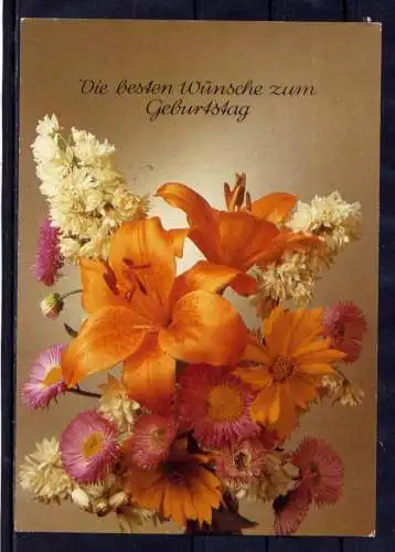 (5890) Geburtstag Blumenstrauß    unbeschrieben DDR