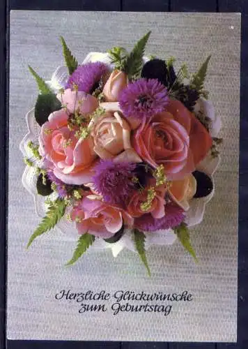 (5891) Geburtstag Blumenstrauß    unbeschrieben DDR