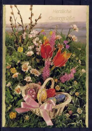 (5899) Ostern Ostereier Korb   unbeschrieben Deutschland
