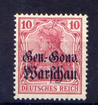 (045) Post in Polen Nr.10        (*)  ohne Gummierung