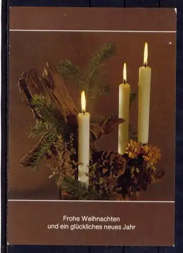 (5921) Weihnachten Kerze Gesteck    unbeschrieben DDR