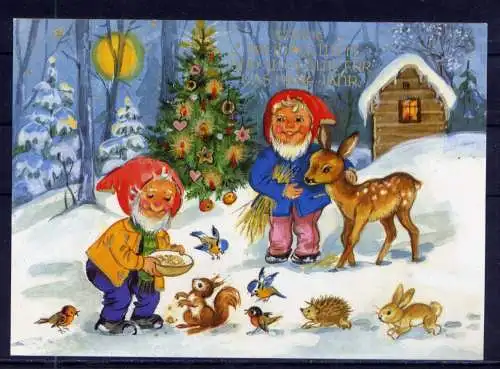 (5928) Weihnachten Zwerge Rehkitz    unbeschrieben Deutschland