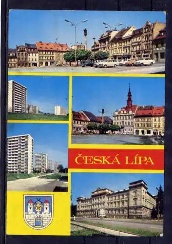 (5931) Ceska Lipa - beschrieben / Tschechische Republik Böhmisch Leipa Markt PKW