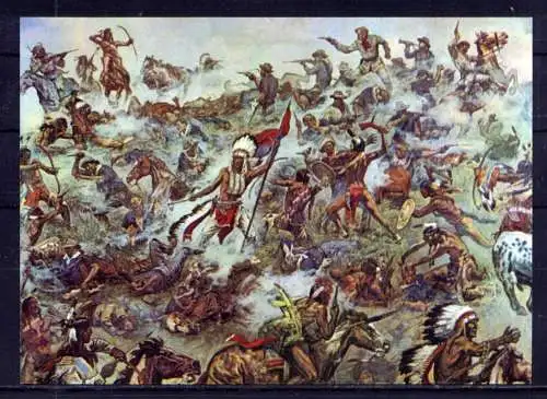 (5954) Radebeul - unbeschrieben / Sachsen Indianer-Museum Indianerschlacht am Little Big Horn