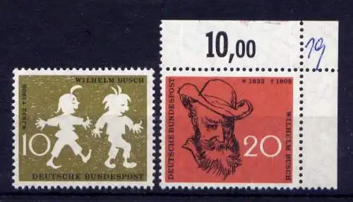 (13918) BRD Nr.281/2                      **  postfrisch Rand