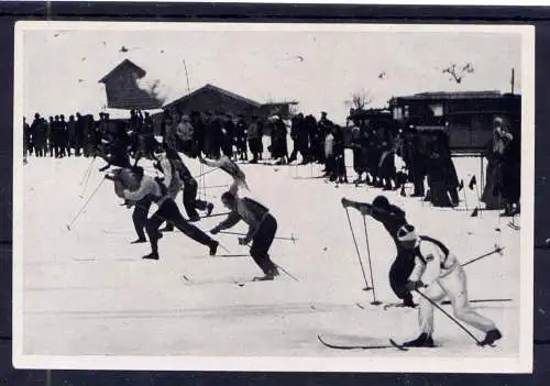 (002) Olympia 1936 Sammelbild Nr.18 / Sammelwerk Nr.13 - Band 1 / Gruppe 56 / 4x10 km Skistaffel