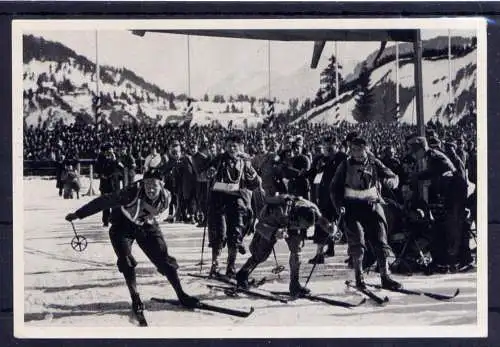 (004) Olympia 1936 Sammelbild Nr.76 / Sammelwerk Nr.13 - Band 1 / Gruppe 53 / italienische Militärpatroille