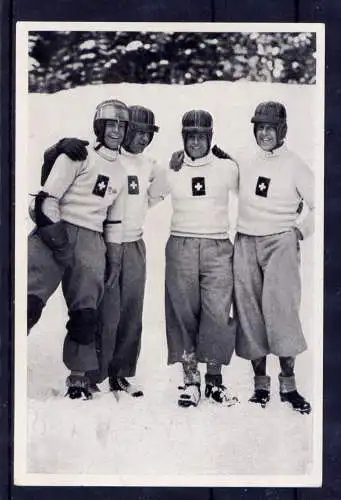 (018) Olympia 1936 Sammelbild Nr.47 / Sammelwerk Nr.13 - Band 1 / Gruppe 53 / Bob Schweiz I Reto Capendrutt