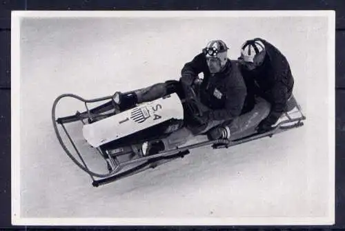 (021) Olympia 1936 Sammelbild Nr.51 / Sammelwerk Nr.13 - Band 1 / Gruppe 54 / Zweierbob USA