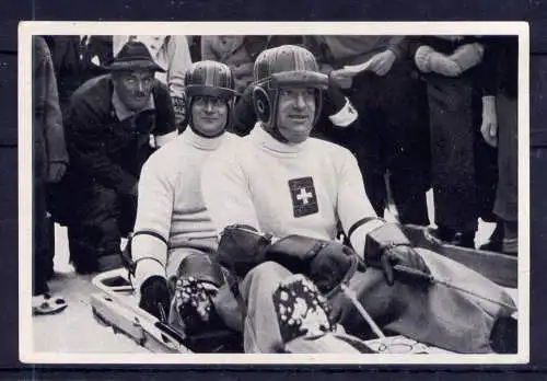 (024) Olympia 1936 Sammelbild Nr.50 / Sammelwerk Nr.13 - Band 1 / Gruppe 53 / Zweierbob Schweiz II