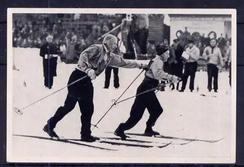 (027) Olympia 1936 Sammelbild Nr.20 / Sammelwerk Nr.13 - Band 1 / Gruppe 54 / 4x10 km Skistaffel Finnland