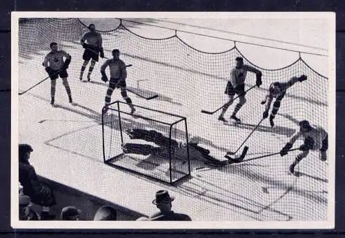 (031) Olympia 1936 Sammelbild Nr.33 / Sammelwerk Nr.13 - Band 1 / Gruppe 54 / Eishokey Kanada - Österreich