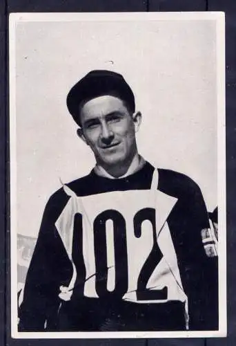 (033) Olympia 1936 Sammelbild Nr.14 / Sammelwerk Nr.13 - Band 1 / Gruppe 56 / Olaf Hoffsbakken Norwegen