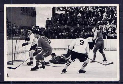 (040) Olympia 1936 Sammelbild Nr.34 / Sammelwerk Nr.13 - Band 1 / Gruppe 56 / Eishockey Kanada - USA