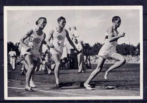 (042) Olympia 1936 Sammelbild Nr.127 / Sammelwerk Nr.13 - Band 1 / Gruppe 53 / 800 m Länderkampf