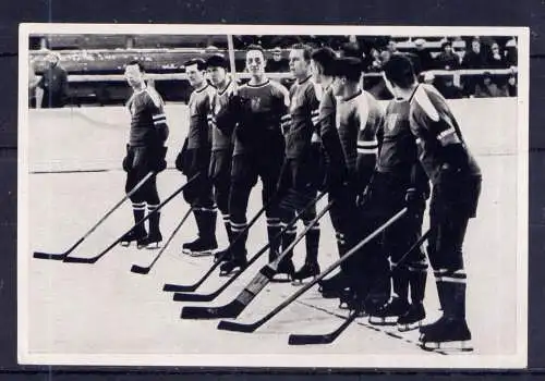 (054) Olympia 1936 Sammelbild Nr.37 / Sammelwerk Nr.13 - Band 1 / Gruppe 56 / Eishockey USA