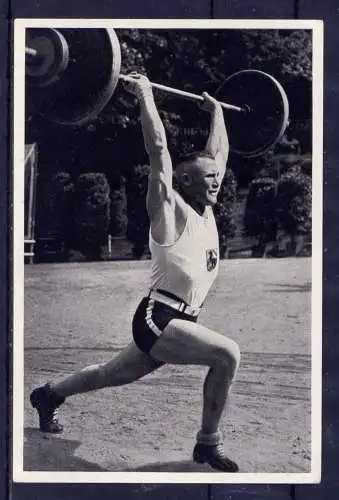 (056) Olympia 1936 Sammelbild Nr.151 / Sammelwerk Nr.13 - Band 1 / Gruppe 53 / Janssen Deutschland Gewichtheben
