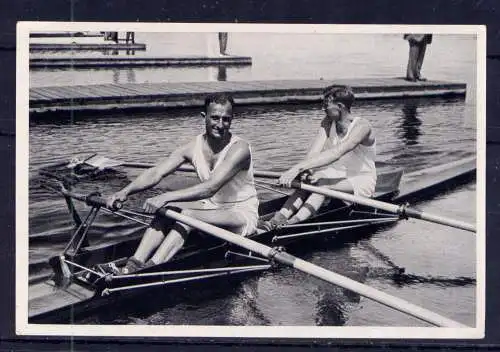 (061) Olympia 1936 Sammelbild Nr.160 / Sammelwerk Nr.13 - Band 1 / Gruppe 56 / Theo Hüllinghoff und Eduard Paul Deutschland