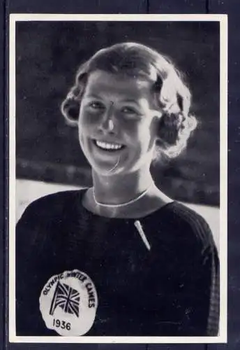 (075) Olympia 1936 Sammelbild Nr.64 / Sammelwerk Nr.13 - Band 1 / Gruppe 56 / Cecilia Colledge Großbritannien