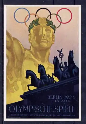 (076) Olympia 1936 Sammelbild Nr.108 / Sammelwerk Nr.13 - Band 1 / Gruppe 54 / Propaganda Plakat
