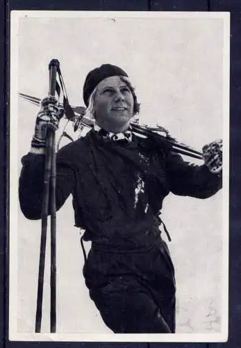 (077) Olympia 1936 Sammelbild Nr.9 / Sammelwerk Nr.13 - Band 1 / Gruppe 53 / Laila Schou-Nilsen Norwegen