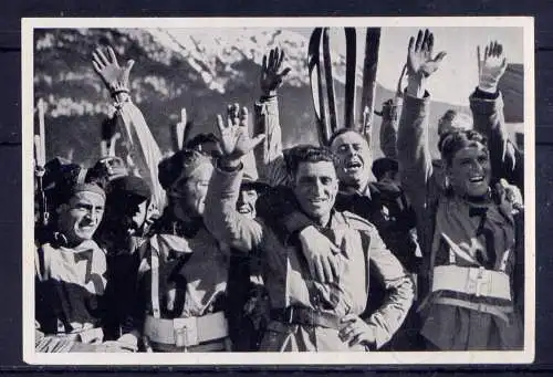 (084) Olympia 1936 Sammelbild Nr.75 / Sammelwerk Nr.13 - Band 1 / Gruppe 56 / Militärpatroulle Italien