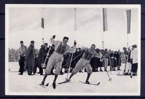 (103) Olympia 1936 Sammelbild Nr.19 / Sammelwerk Nr.13 - Band 1 / Gruppe 53 / 4x10 km Skistaffel Norwegen
