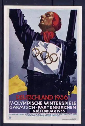 (104) Olympia 1936 Sammelbild Nr.107 / Sammelwerk Nr.13 - Band 1 / Gruppe 54 / Propaganda Plakat