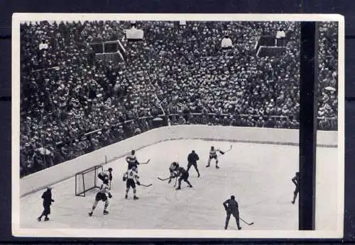 (110) Olympia 1936 Sammelbild Nr.32 / Sammelwerk Nr.13 - Band 1 / Gruppe 53 / Eishockey Deutschland - USA