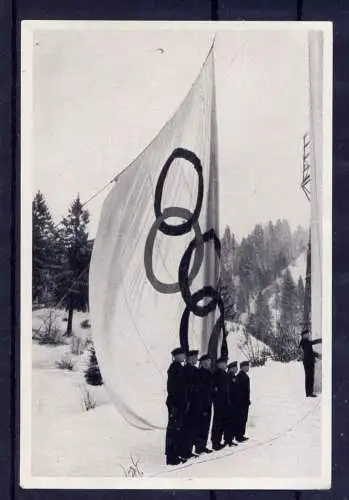 (111) Olympia 1936 Sammelbild Nr.2 / Sammelwerk Nr.13 - Band 1 / Gruppe 53 / Olympisches Banner
