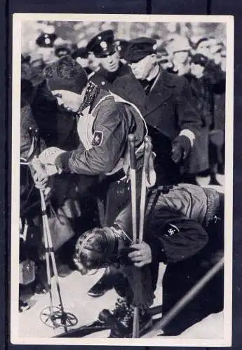 (115) Olympia 1936 Sammelbild Nr.6 / Sammelwerk Nr.13 - Band 1 / Gruppe 54 / Christl Cranz und Rudi Cranz Deutschland