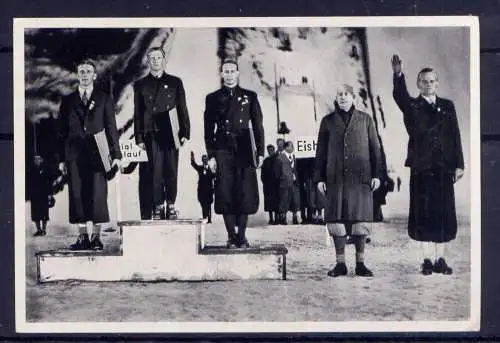 (118) Olympia 1936 Sammelbild Nr.83 / Sammelwerk Nr.13 - Band 1 / Gruppe 53 / Siegerehrung Spezialspringen