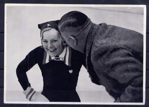 (141) Olympia 1936 Sammelbild Nr.63 / Sammelwerk Nr.13 - Band 1 / Gruppe 55 / Sonja Hennie und Arthur Viereck Deutschland