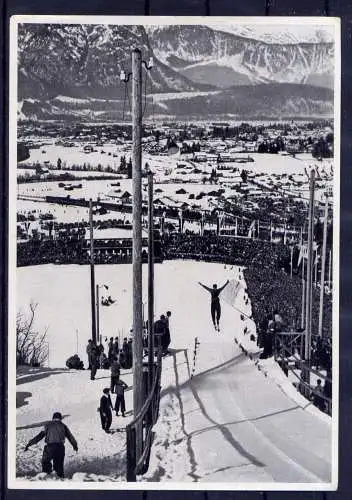 (147) Olympia 1936 Sammelbild Nr.16 / Sammelwerk Nr.13 - Band 1 / Gruppe 55 / Skispringen