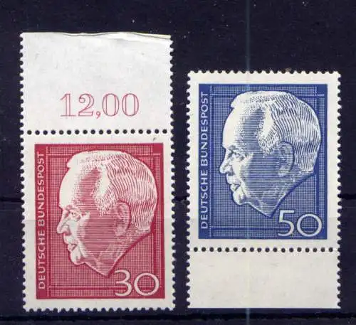 (13977) BRD Nr.542/3                      **  postfrisch Rand