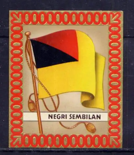 (182) Olympia 1936 Sammelbild Nr.179 / Negri Sembilian Fahne und Wappen der Teilnehmerländer / Aurelia - Ernst Karl Müller, Dresden