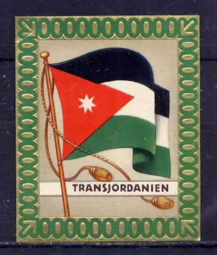 (205) Olympia 1936 Sammelbild Nr.162 / Transjordanien Fahne und Wappen der Teilnehmerländer / Aurelia - Ernst Karl Müller, Dresden
