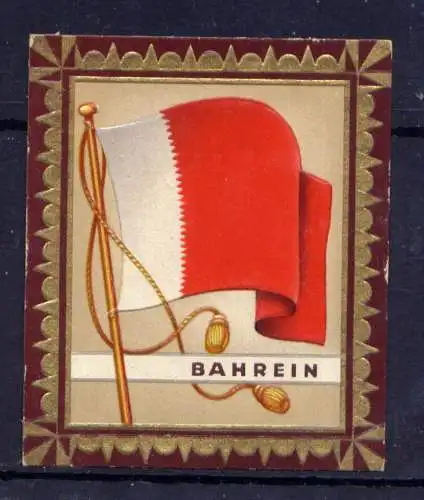 (227) Olympia 1936 Sammelbild Nr.156 / Bahrein  Fahne und Wappen der Teilnehmerländer / Aurelia - Ernst Karl Müller, Dresden