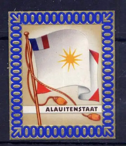 (229) Olympia 1936 Sammelbild Nr.159 / Alauitenstaat  Fahne und Wappen der Teilnehmerländer / Aurelia - Ernst Karl Müller, Dresden