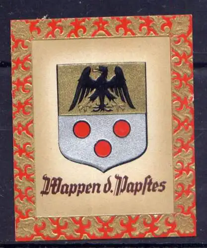(237) Olympia 1936 Sammelbild Nr.113 / Wappen des Papstes  Fahne und Wappen der Teilnehmerländer / Aurelia - Ernst Karl Müller, Dresden
