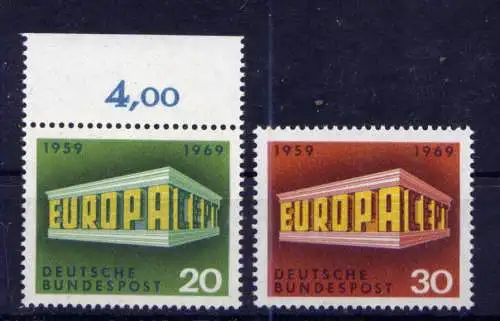 (13995) BRD Nr.583/4                      **  postfrisch Rand 