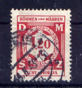 (459) Böhmen und Mähren Dienst Nr.7        O  gestempelt