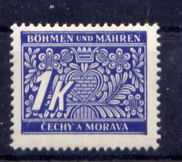 (578) Böhmen und Mähren Porto Nr.9              *  ungebraucht
