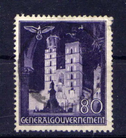 (121) Deutsches Reich Generalgouvernement Nr.50         O  gestempelt