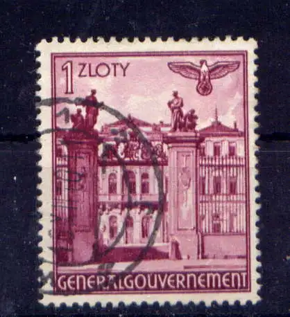 (123) Deutsches Reich Generalgouvernement Nr.51         O  gestempelt
