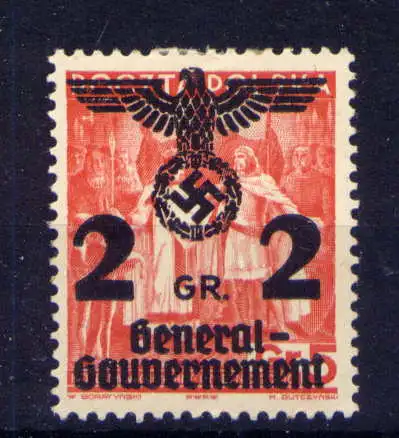 (133) Deutsches Reich Generalgouvernement Nr.17         *  ungebraucht