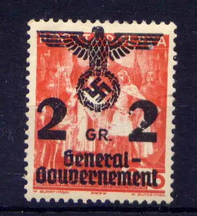 (134) Deutsches Reich Generalgouvernement Nr.17         *  ungebraucht