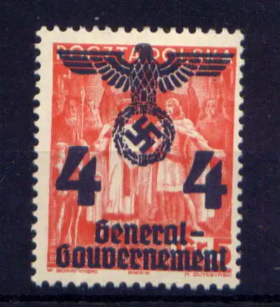 (135) Deutsches Reich Generalgouvernement Nr.18         *  ungebraucht