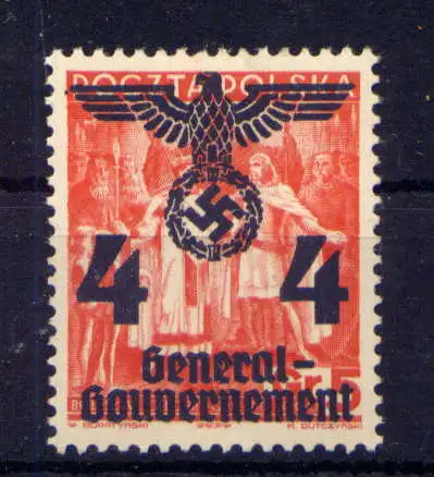 (136) Deutsches Reich Generalgouvernement Nr.18         *  ungebraucht